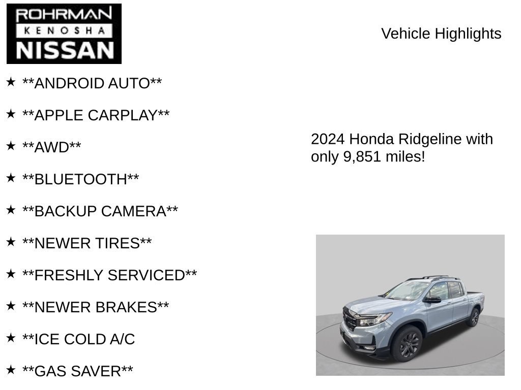 Used 2024 Honda Ridgeline Sport image 7