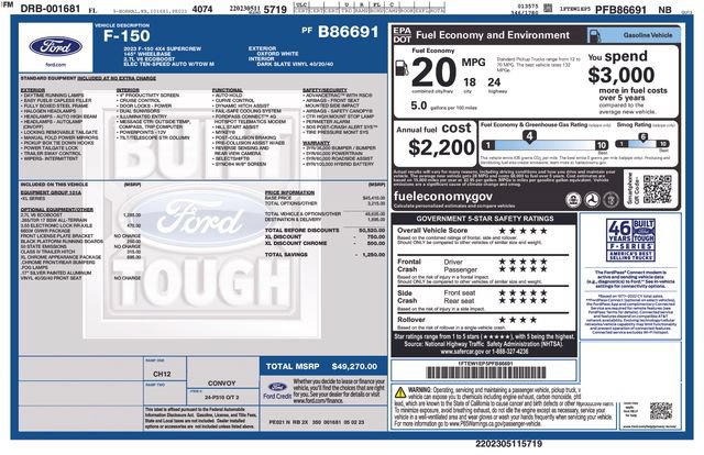 Used 2023 Ford F150 XL w/ XL Chrome Appearance Package AWD/4WD image 5