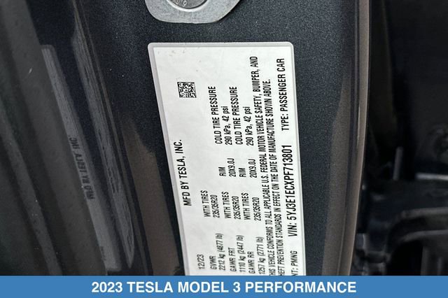 Used 2023 Tesla Model 3 Performance AWD/4WD image 30