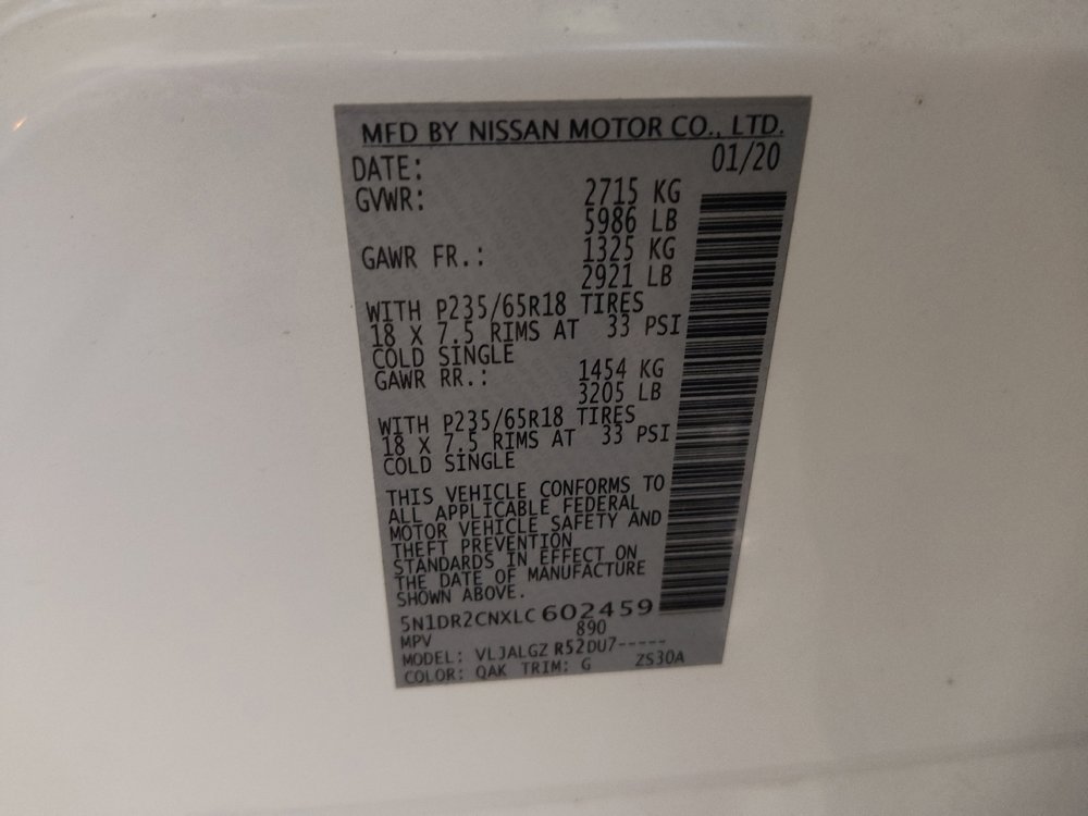 Used 2020 Nissan Pathfinder SL FWD image 33
