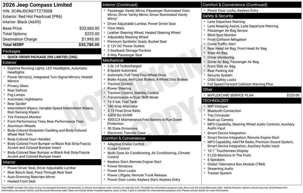 New 2026 Jeep Compass Limited AWD/4WD image 36