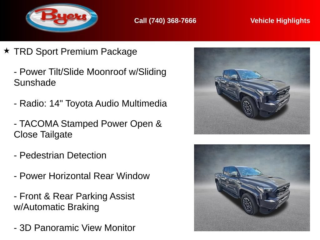 Used 2024 Toyota Tacoma TRD Sport w/ TRD Sport Premium Package AWD/4WD image 13