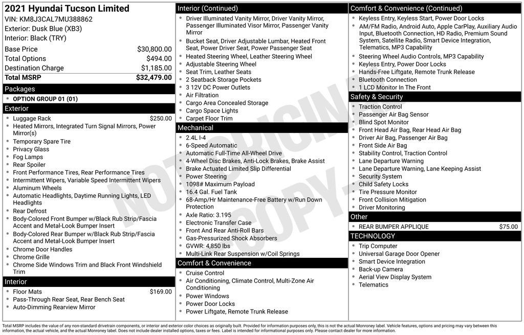 Used 2021 Hyundai Tucson Limited AWD/4WD image 33
