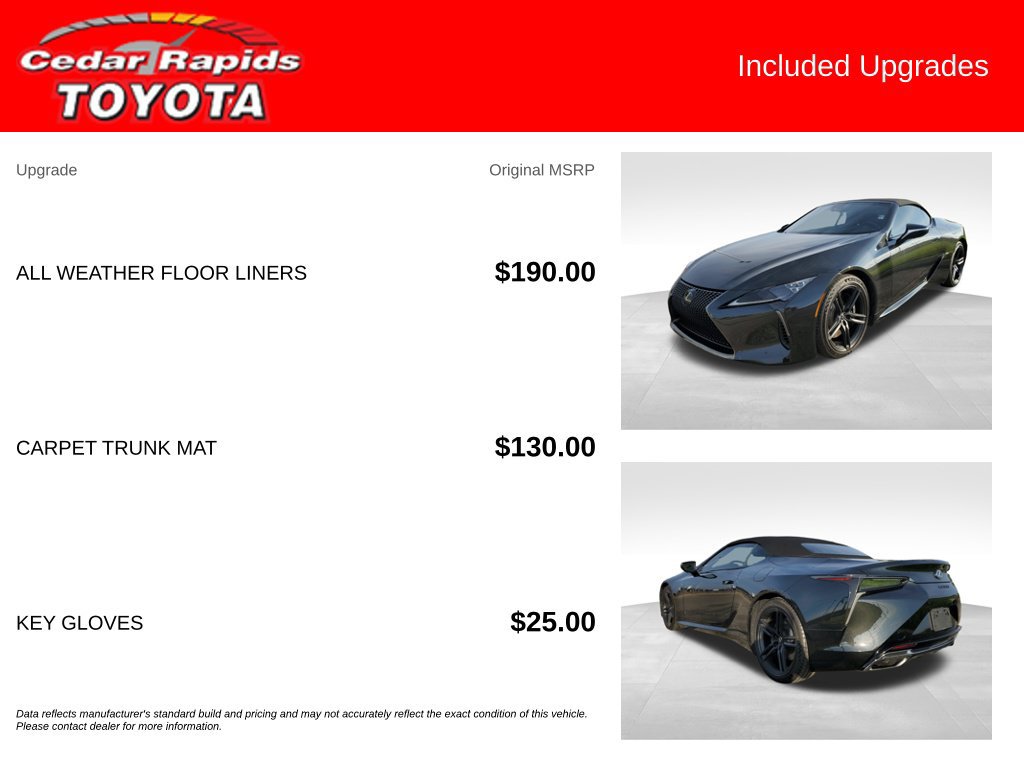 Used 2024 Lexus LC 500 Convertible w/ Bespoke Build Package RWD image 7