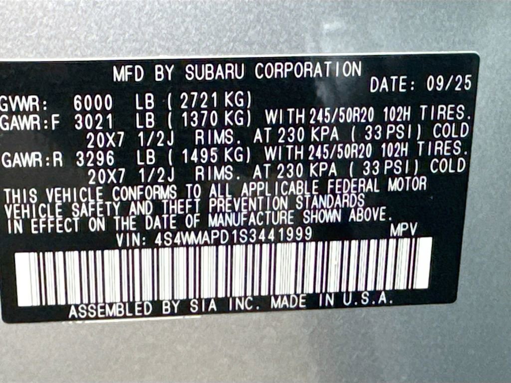 Certified 2025 Subaru Ascent Limited image 47