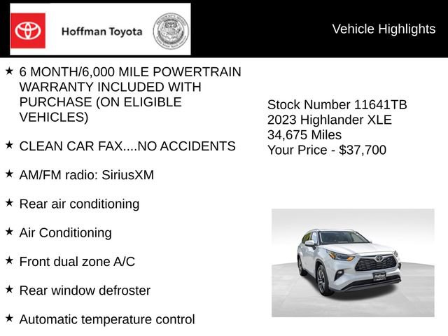 Used 2023 Toyota Highlander XLE AWD/4WD image 5