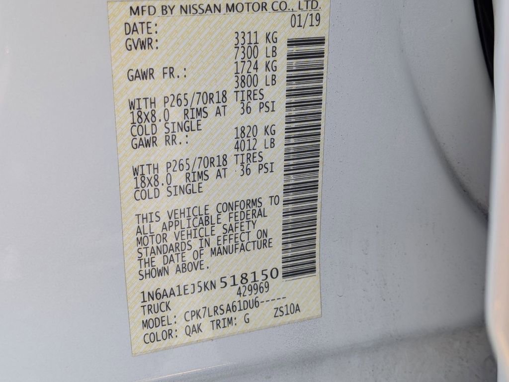 Used 2019 Nissan Titan S AWD/4WD image 27