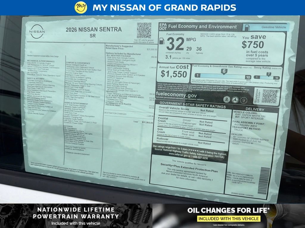 New 2026 Nissan Sentra SR FWD image 18