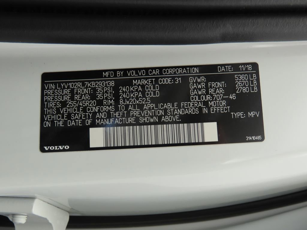 Used 2019 Volvo XC60 T5 Inscription w/ Protection Package Premier image 35