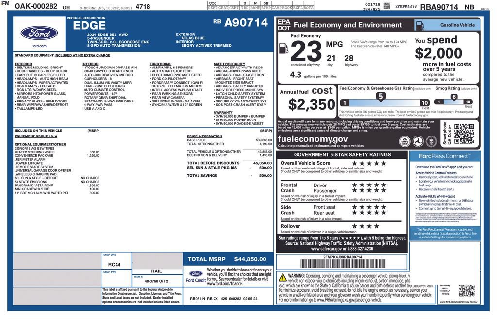 Used 2024 Ford Edge SEL w/ Convenience Package AWD/4WD image 36