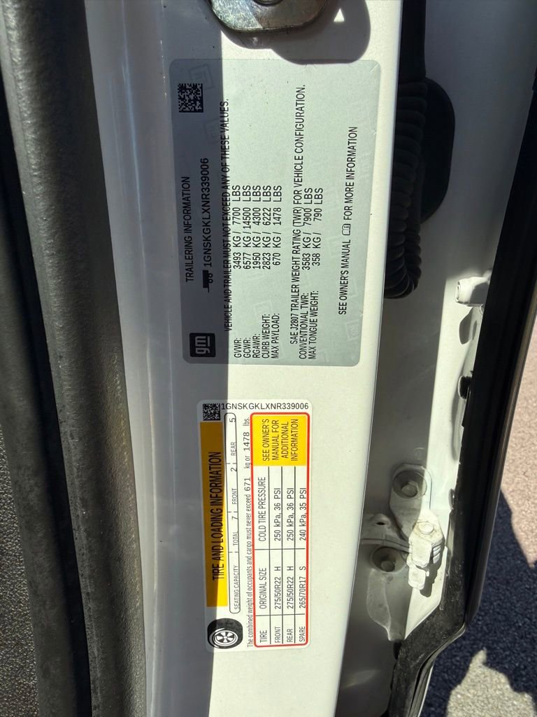 Used 2022 Chevrolet Suburban High Country w/ LPO, Illumination Package image 21