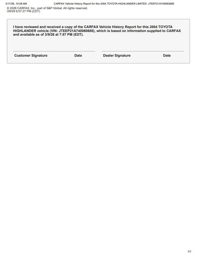 Used 2004 Toyota Highlander 4WD V6 image 26