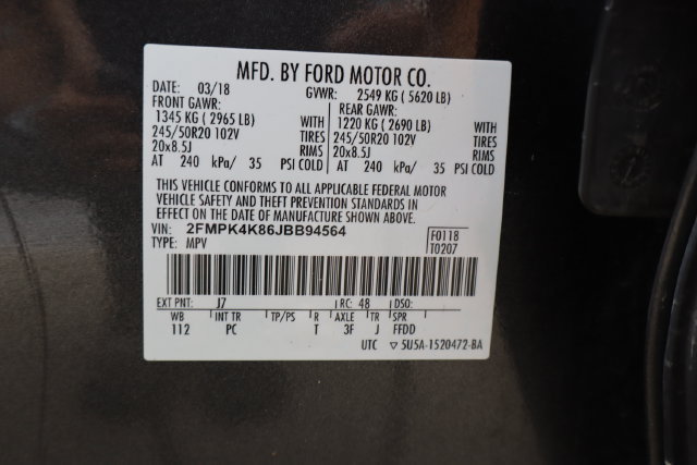 Used 2018 Ford Edge Titanium w/ Equipment Group 301A AWD/4WD image 40