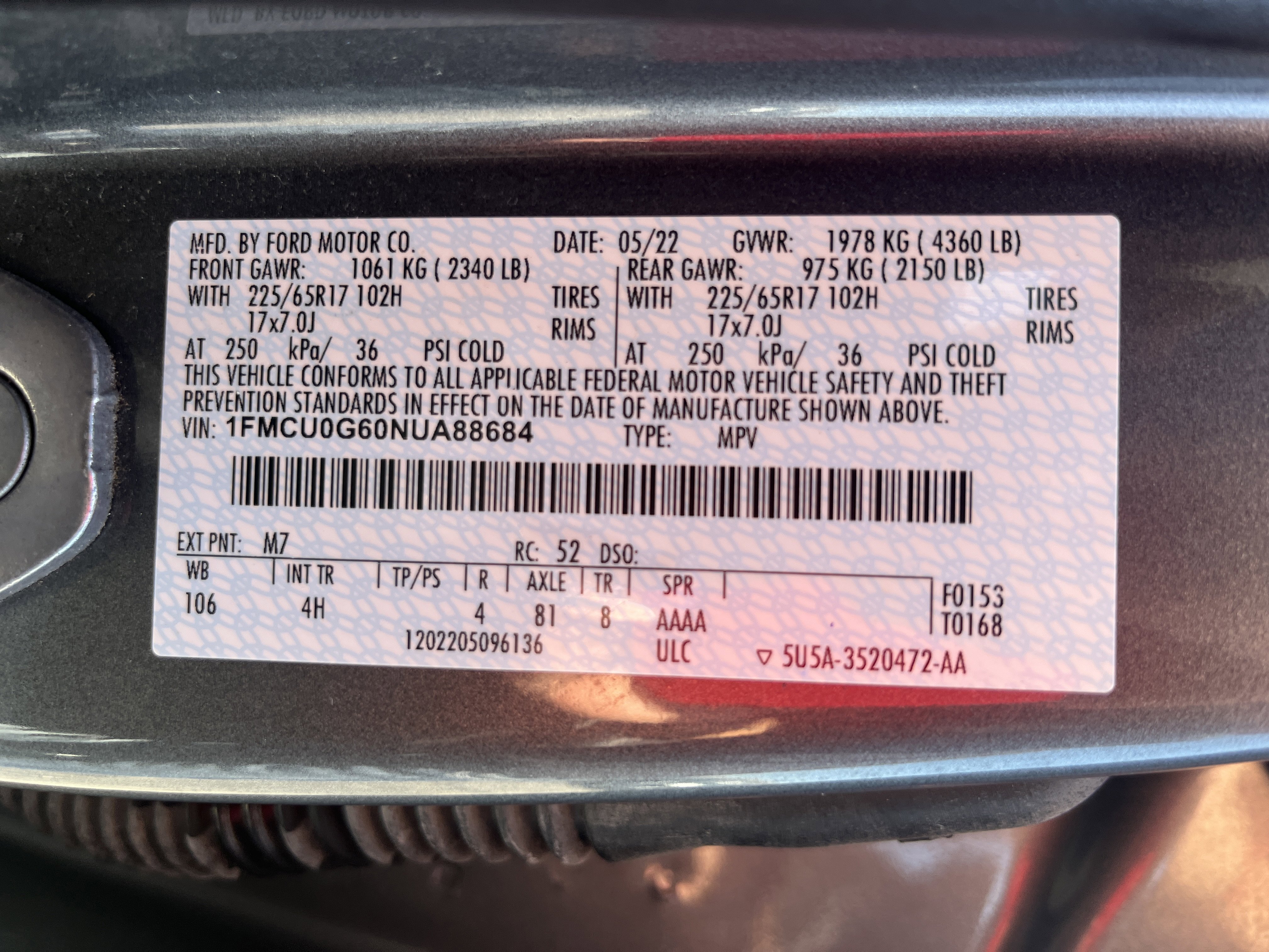 Used 2022 Ford Escape SE w/ Convenience Package image 10