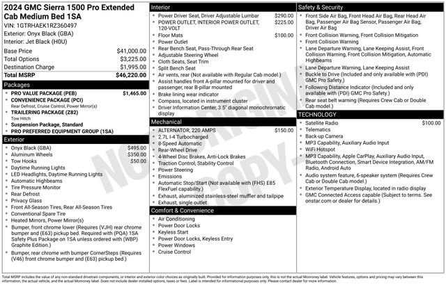Used 2024 GMC Sierra 1500 Pro w/ Pro Value Package RWD image 26