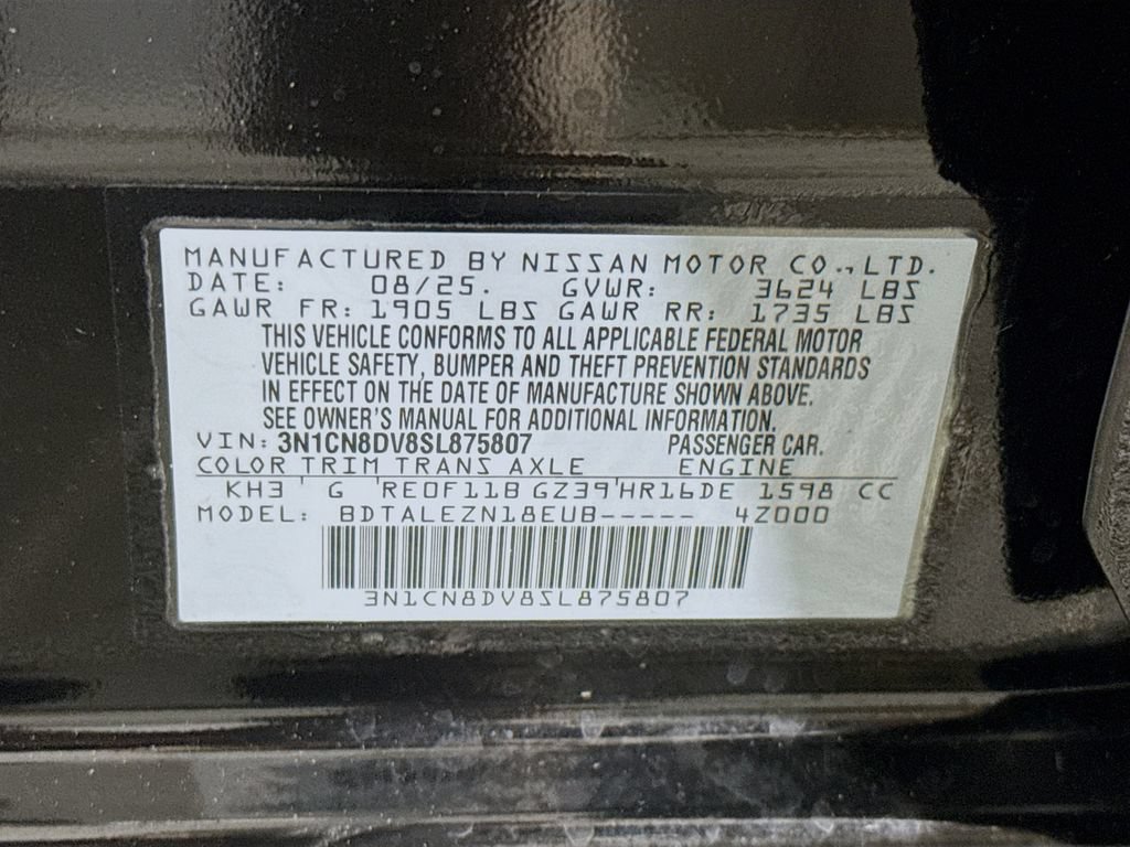 Certified 2025 Nissan Versa S w/ Trunk Package FWD image 33