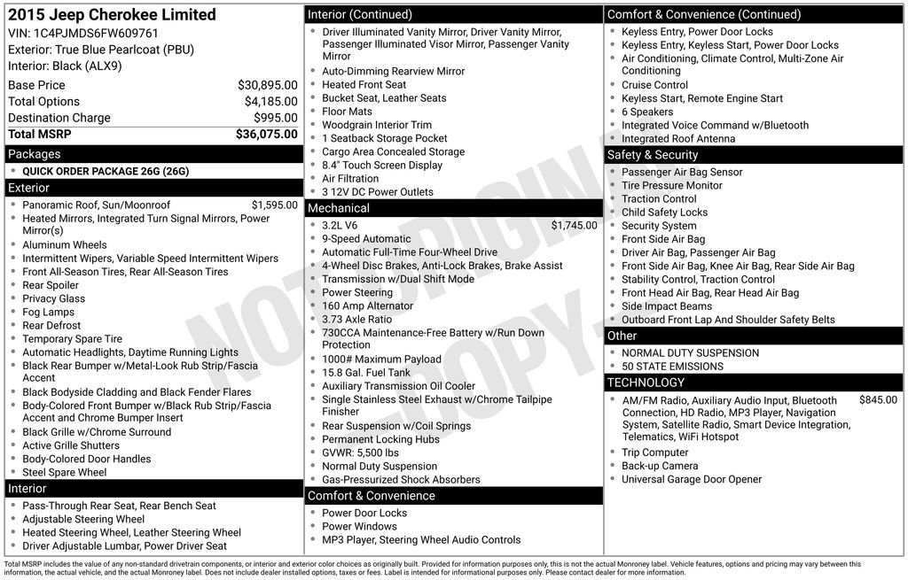 Used 2015 Jeep Cherokee Limited image 4