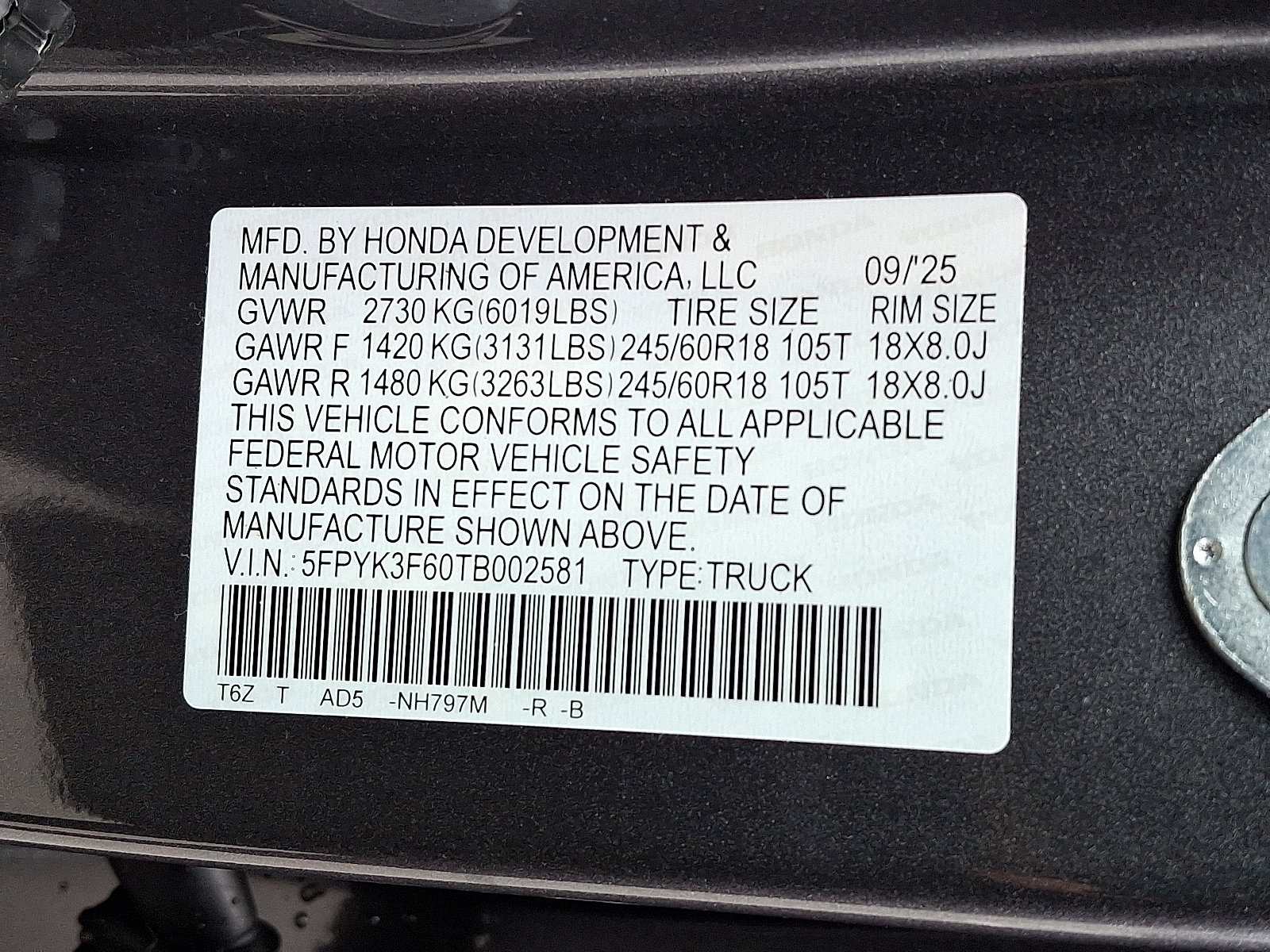 New 2026 Honda Ridgeline TrailSport image 10