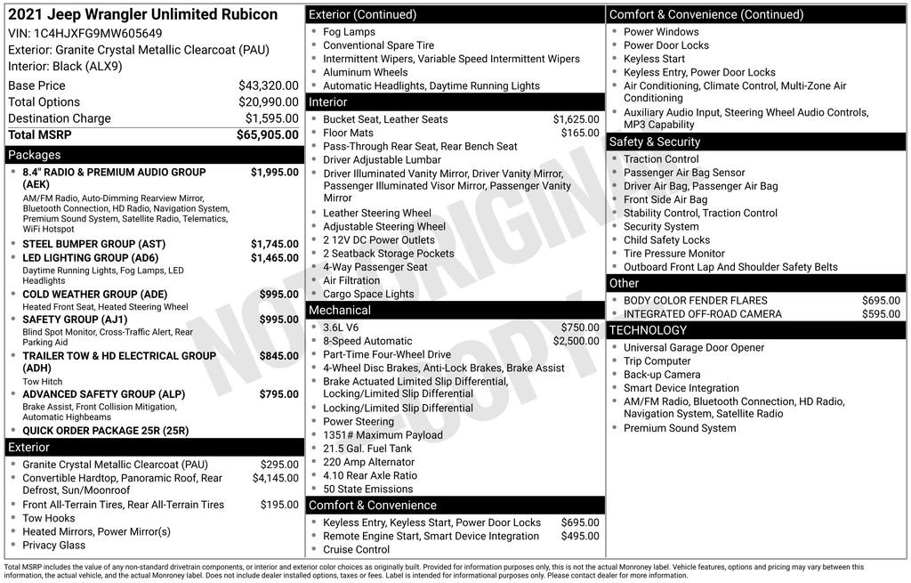 Used 2021 Jeep Wrangler Unlimited Rubicon image 5