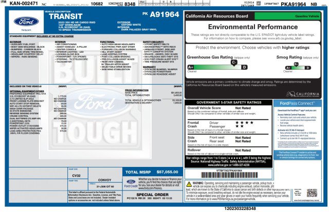 Used 2023 Ford Transit 350 148 High Roof Extended w/ Load Area Protection Package RWD image 3