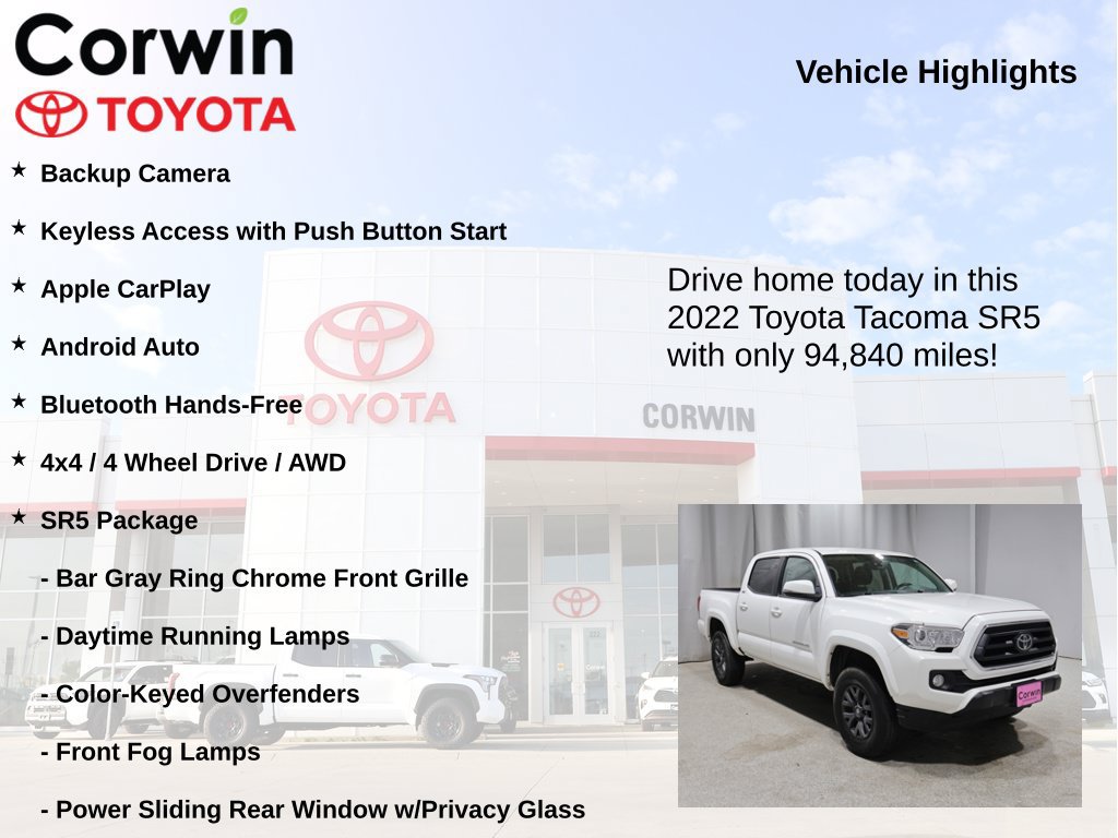 Used 2022 Toyota Tacoma SR5 w/ Technology Package AWD/4WD image 6