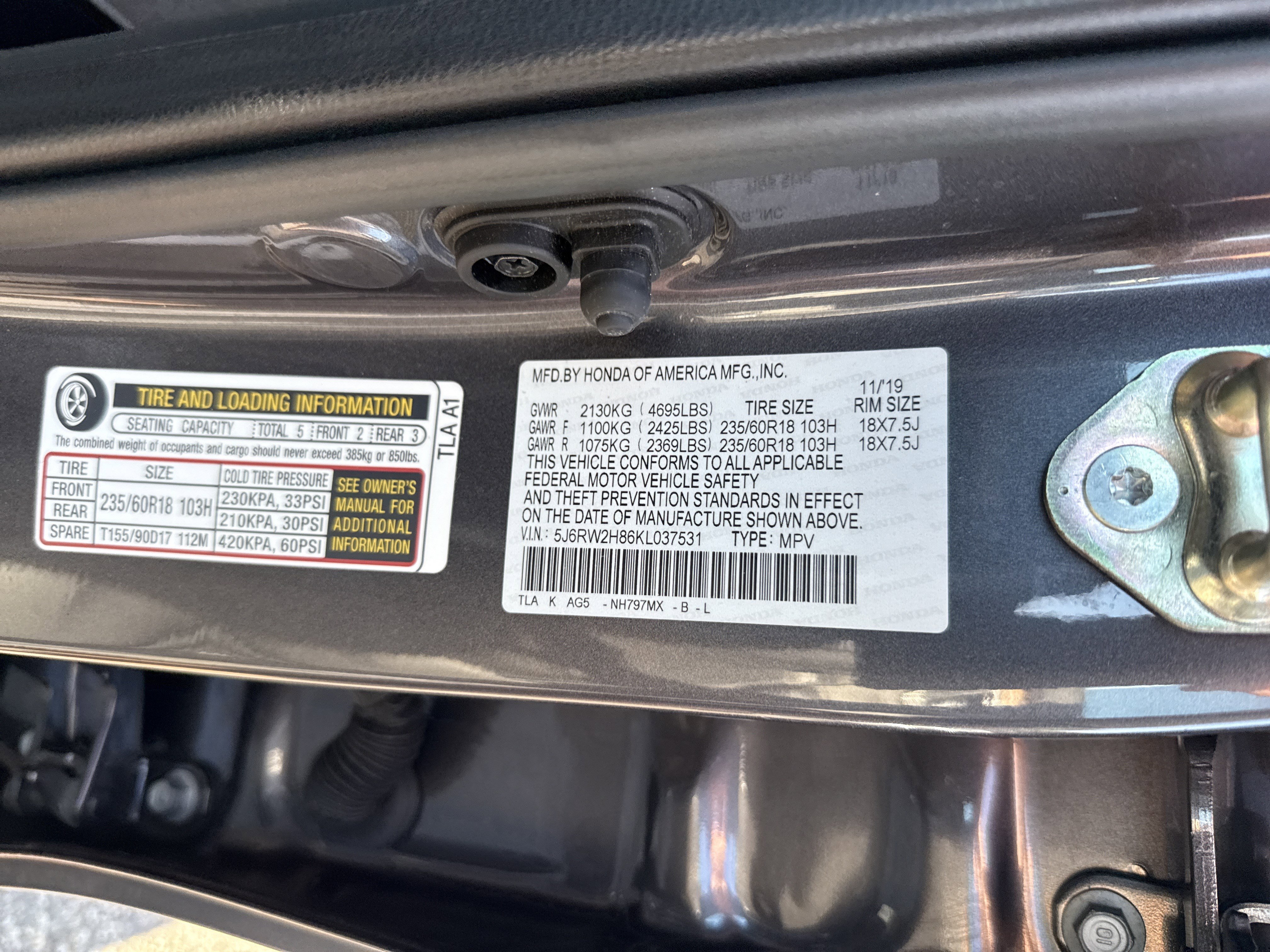 Certified 2019 Honda CR-V EX-L image 37