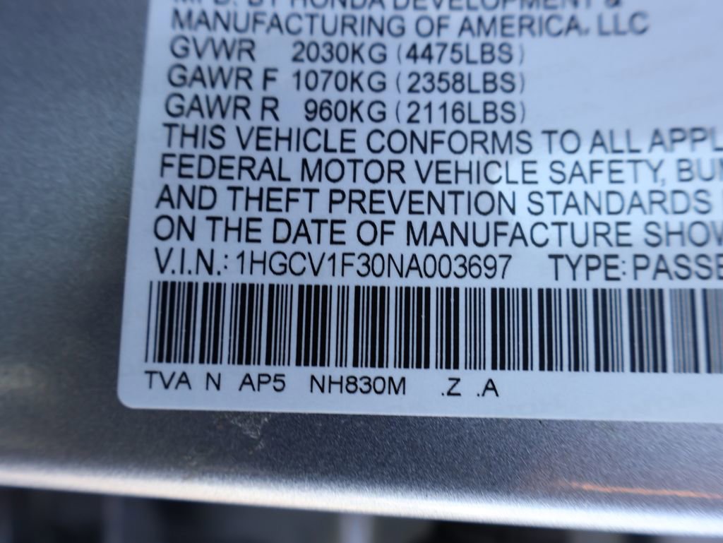Certified 2022 Honda Accord Sport image 32