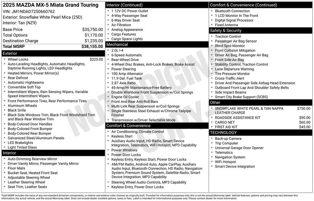 New 2025 MAZDA MX-5 Miata Grand Touring image 40