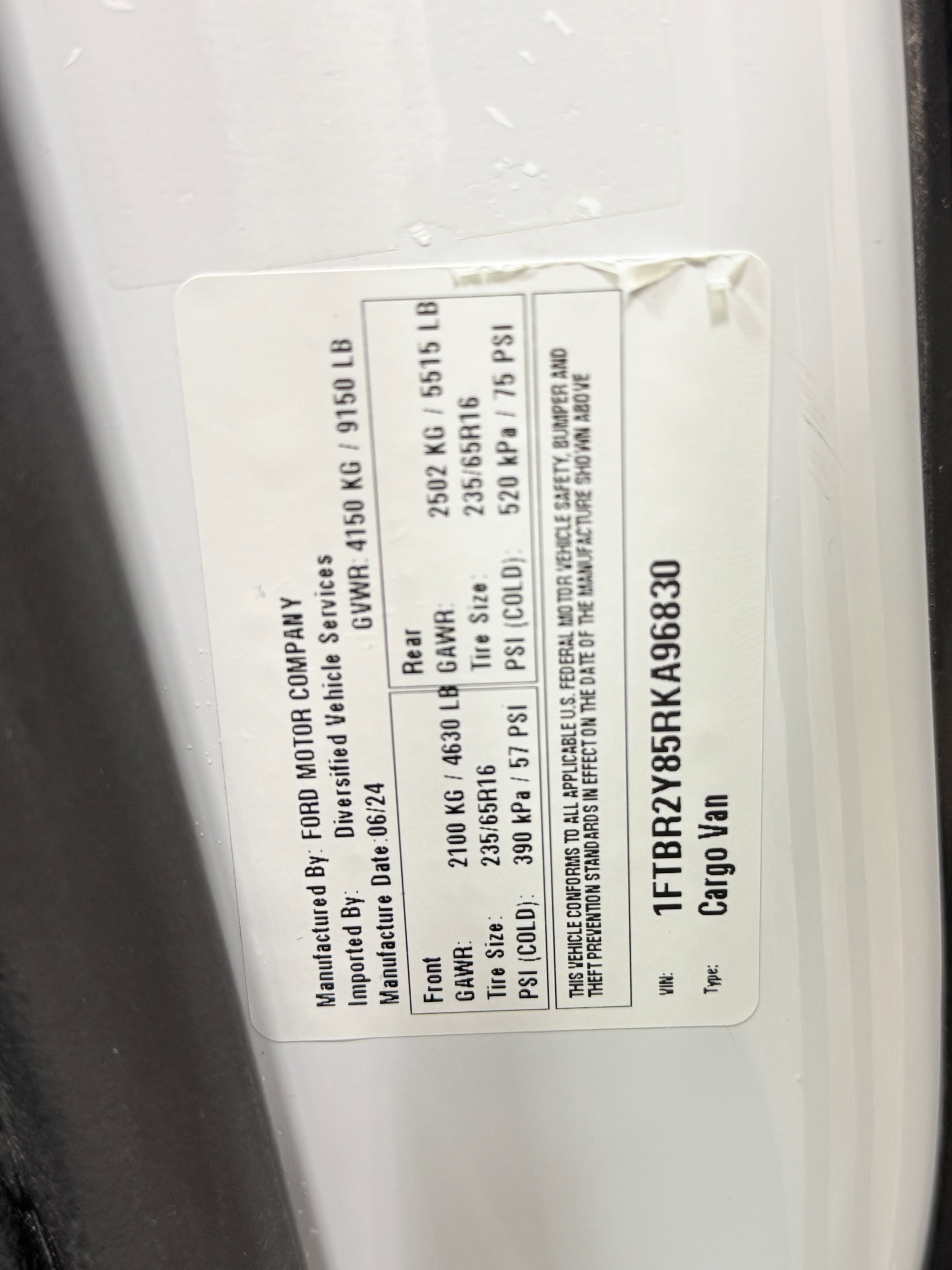 Used 2024 Ford Transit 250 Low Roof AWD w/ Exterior Upgrade Package image 23