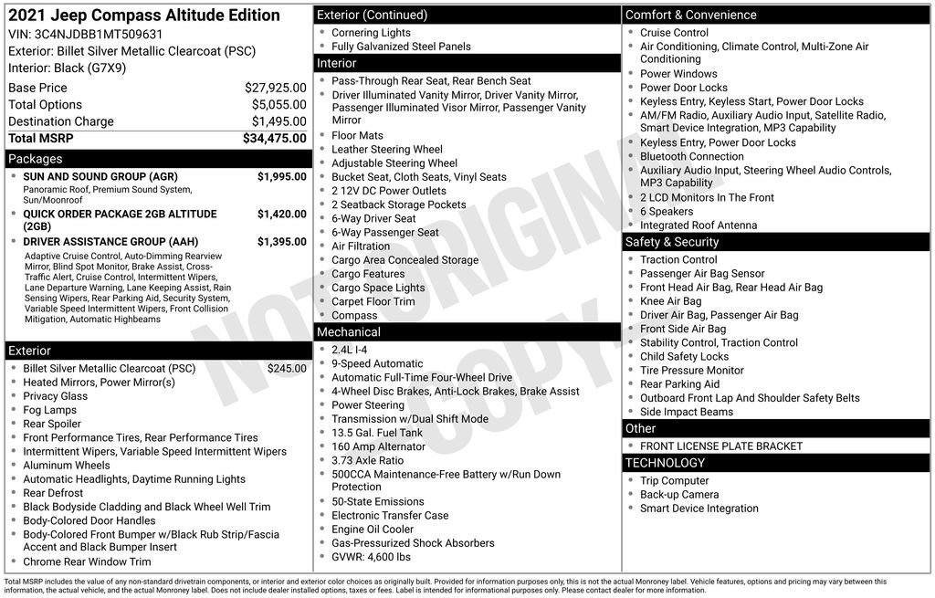 Used 2021 Jeep Compass Latitude w/ Sun and Sound Group AWD/4WD video 3