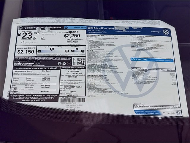New 2026 Volkswagen Atlas SE image 19