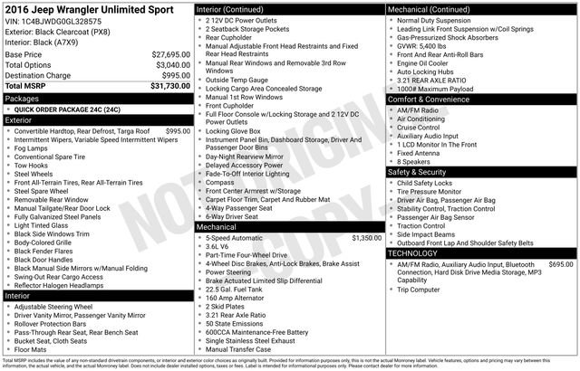 Used 2016 Jeep Wrangler Unlimited Sport image 7