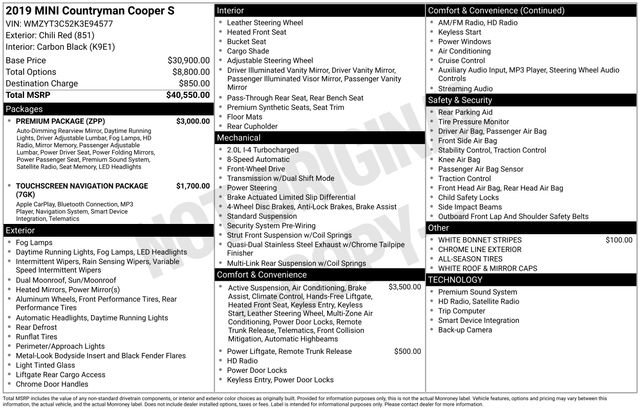 Used 2019 MINI Cooper Countryman S w/ Premium Package FWD image 15