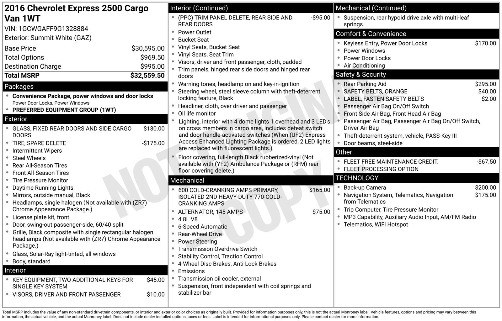 Used 2016 Chevrolet Express 2500 RWD image 3