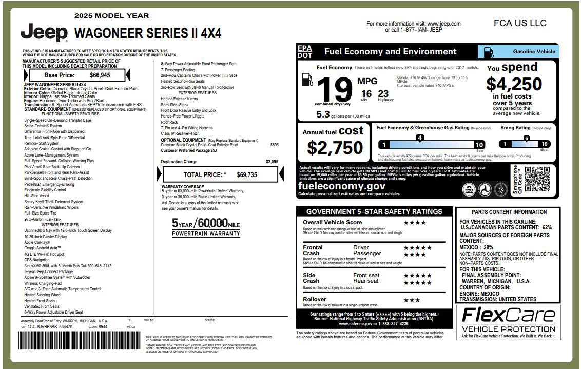 Used 2025 Jeep Wagoneer Series II image 8