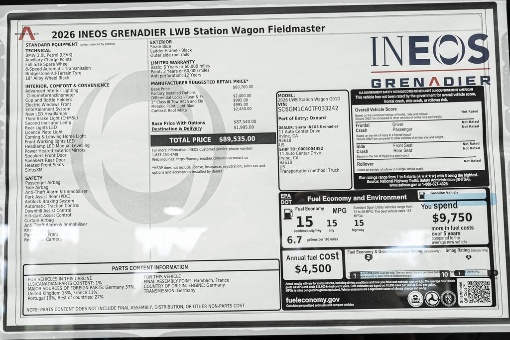 Used 2026 INEOS Grenadier Station Wagon AWD/4WD image 14