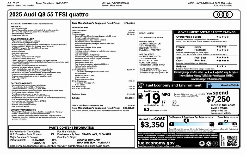 Used 2025 Audi Q8 Prestige image 24