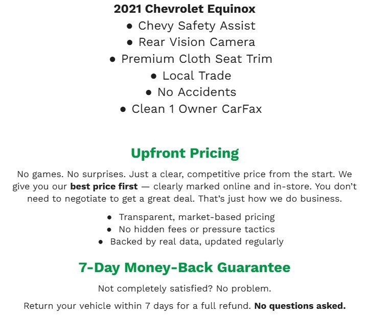 Used 2021 Chevrolet Equinox LT FWD image 2