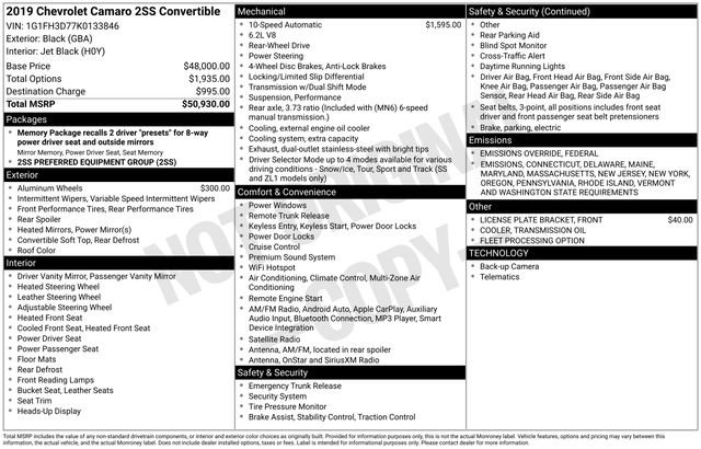 Used 2019 Chevrolet Camaro SS image 5