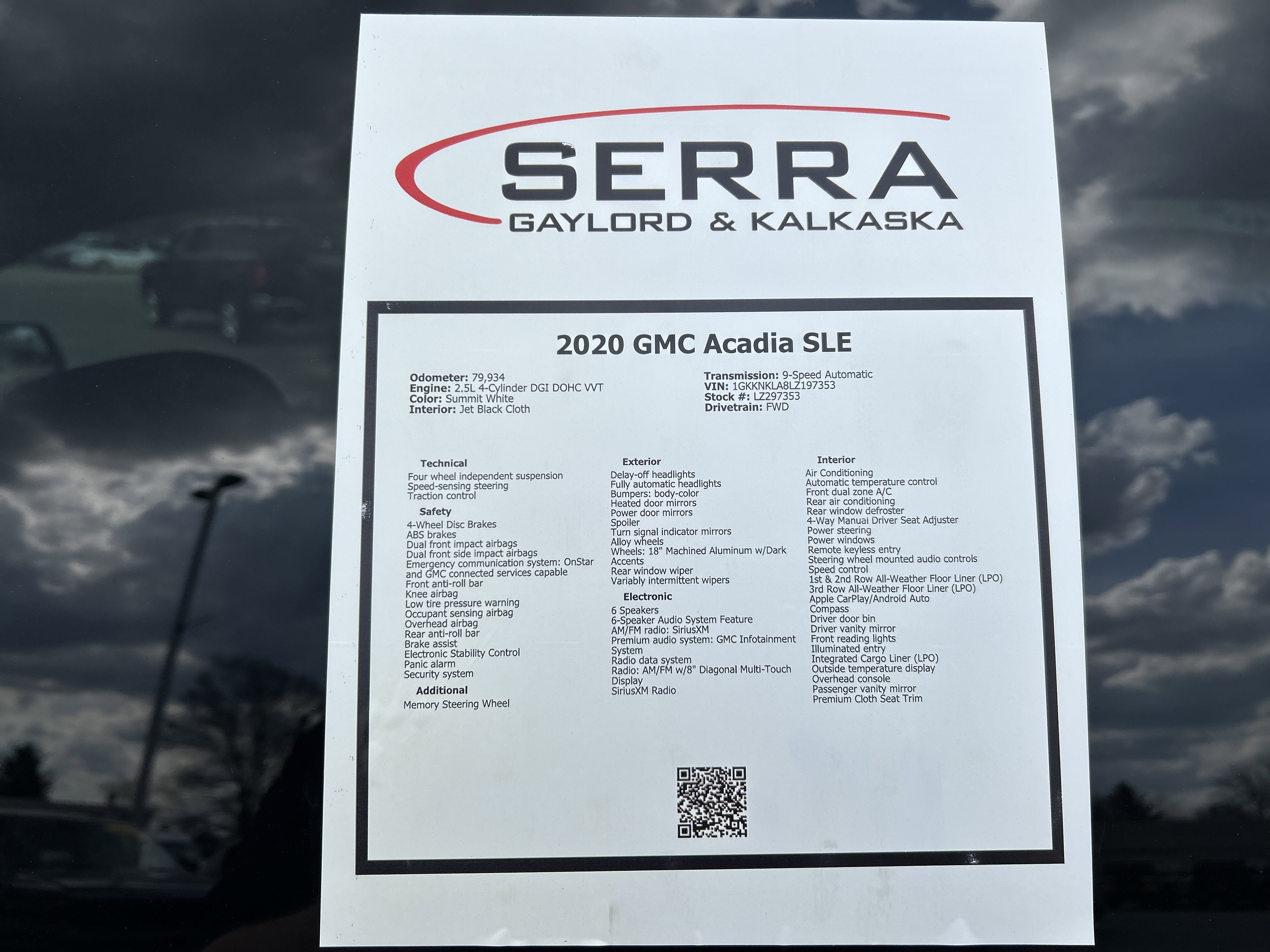 Used 2020 GMC Acadia SLE w/ LPO, Floor Liner Package FWD image 30