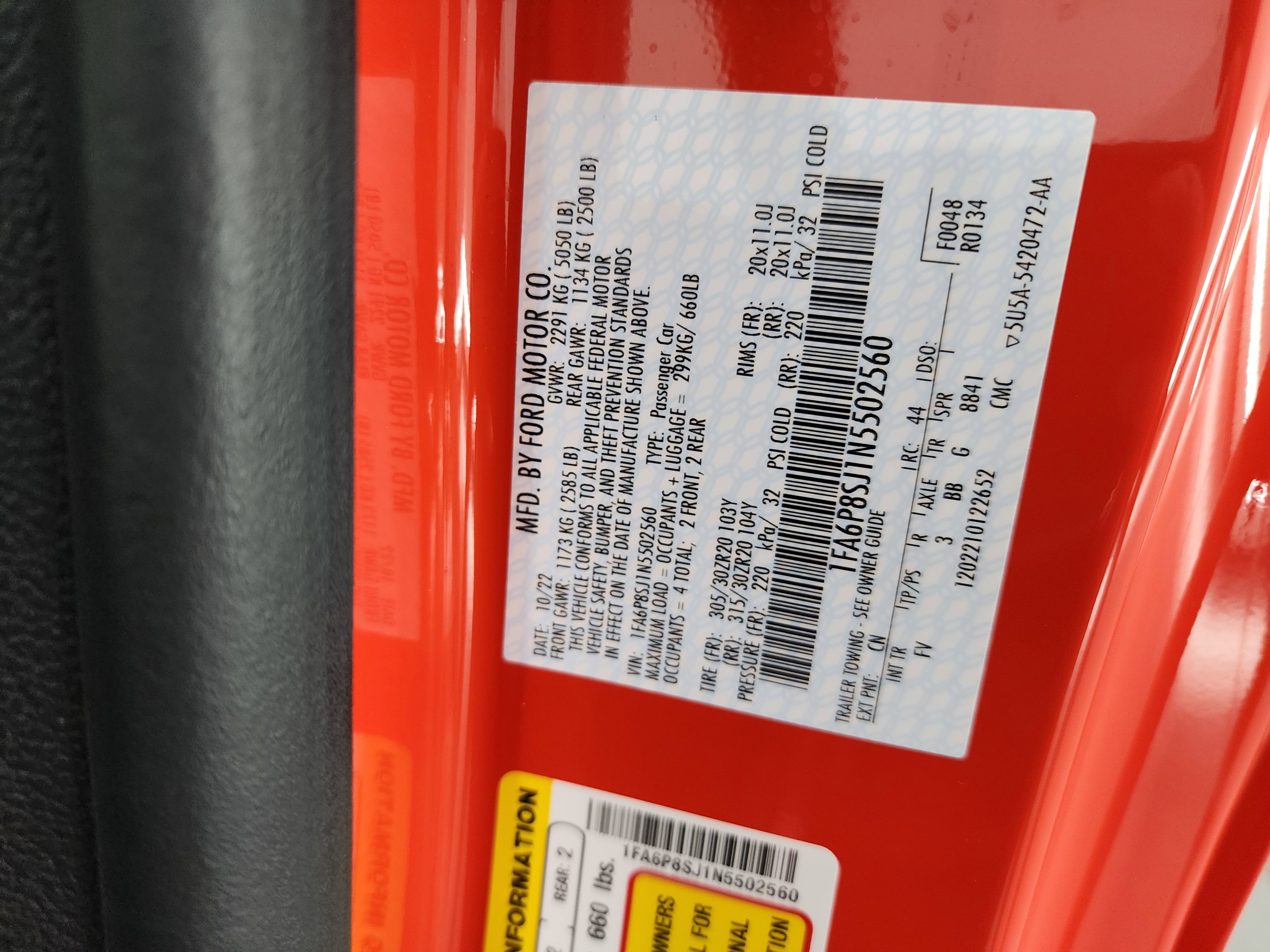 Used 2022 Ford Mustang Shelby GT500 w/ Technology Package image 56