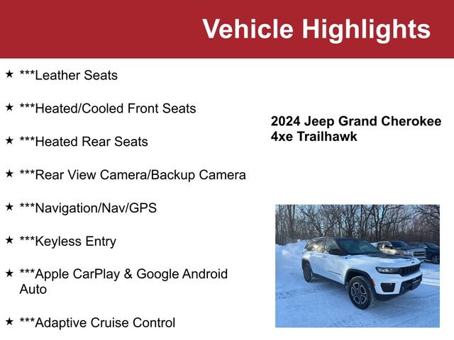 Used 2024 Jeep Grand Cherokee Trailhawk w/ Luxury Tech Group III image 2