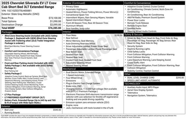 New 2025 Chevrolet Silverado EV LT image 2