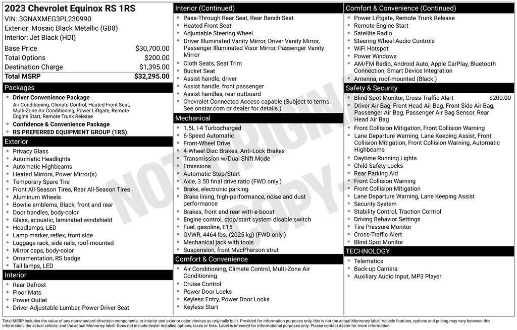 Used 2023 Chevrolet Equinox RS FWD image 19