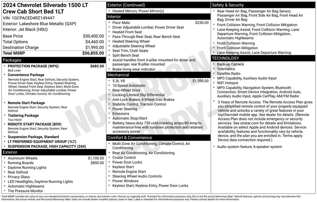 Used 2024 Chevrolet Silverado 1500 LT w/ Protection Package RWD image 9