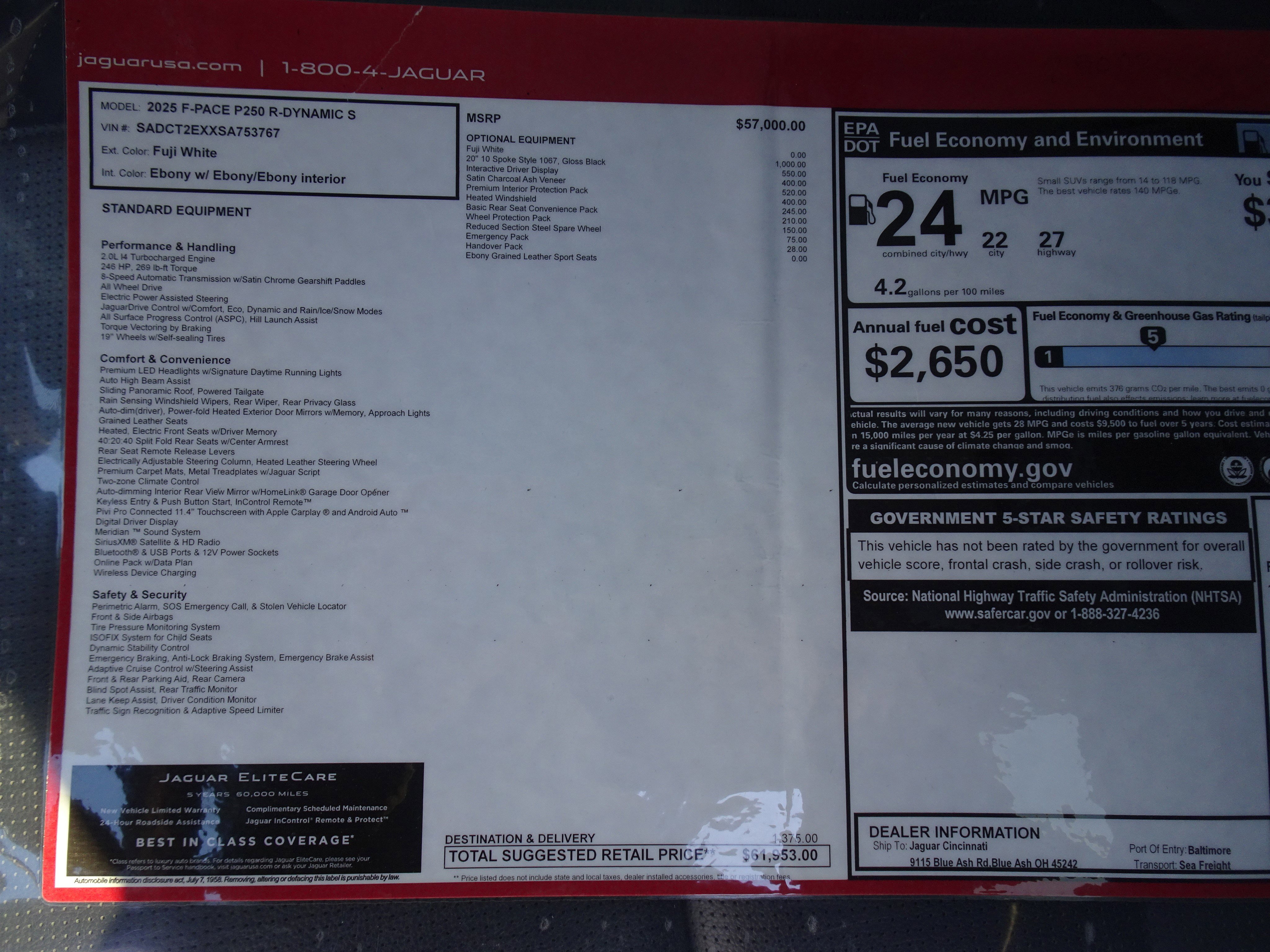 Certified 2025 Jaguar F-PACE R-Dynamic S image 6