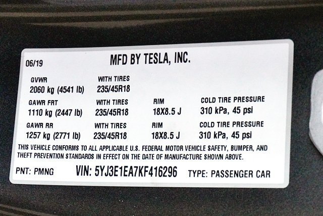 Used 2019 Tesla Model 3 Mid Range RWD image 13