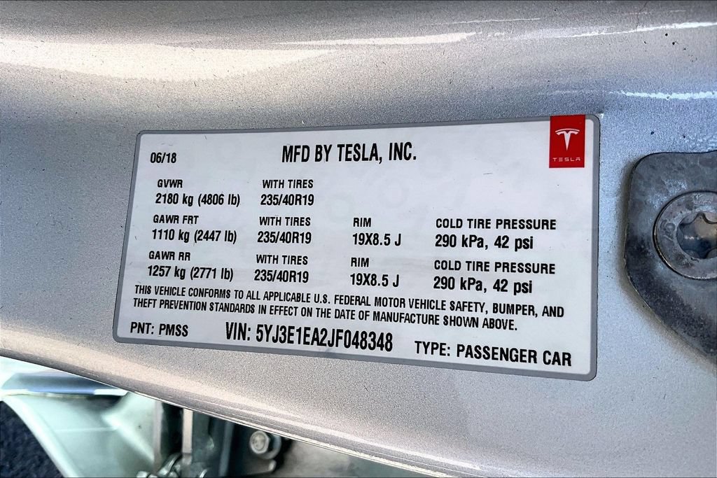 Used 2018 Tesla Model 3 Long Range RWD image 31