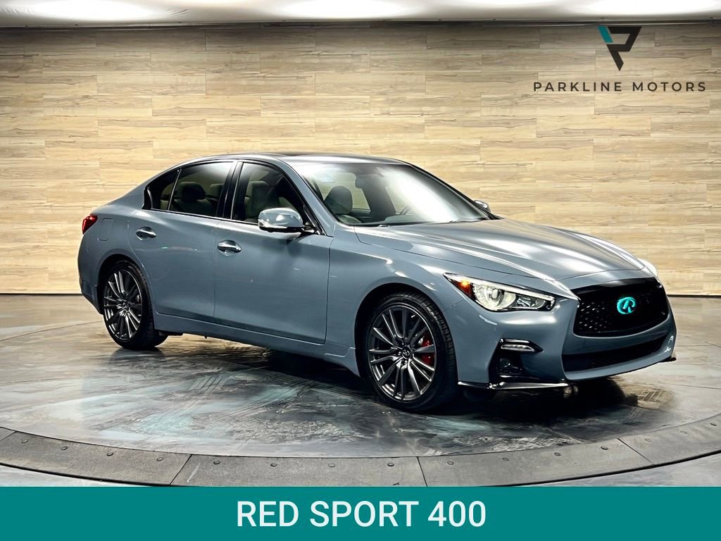 Used 2021 INFINITI Q50 Red Sport 400 w/ Carbon Fiber Package AWD/4WD image 1