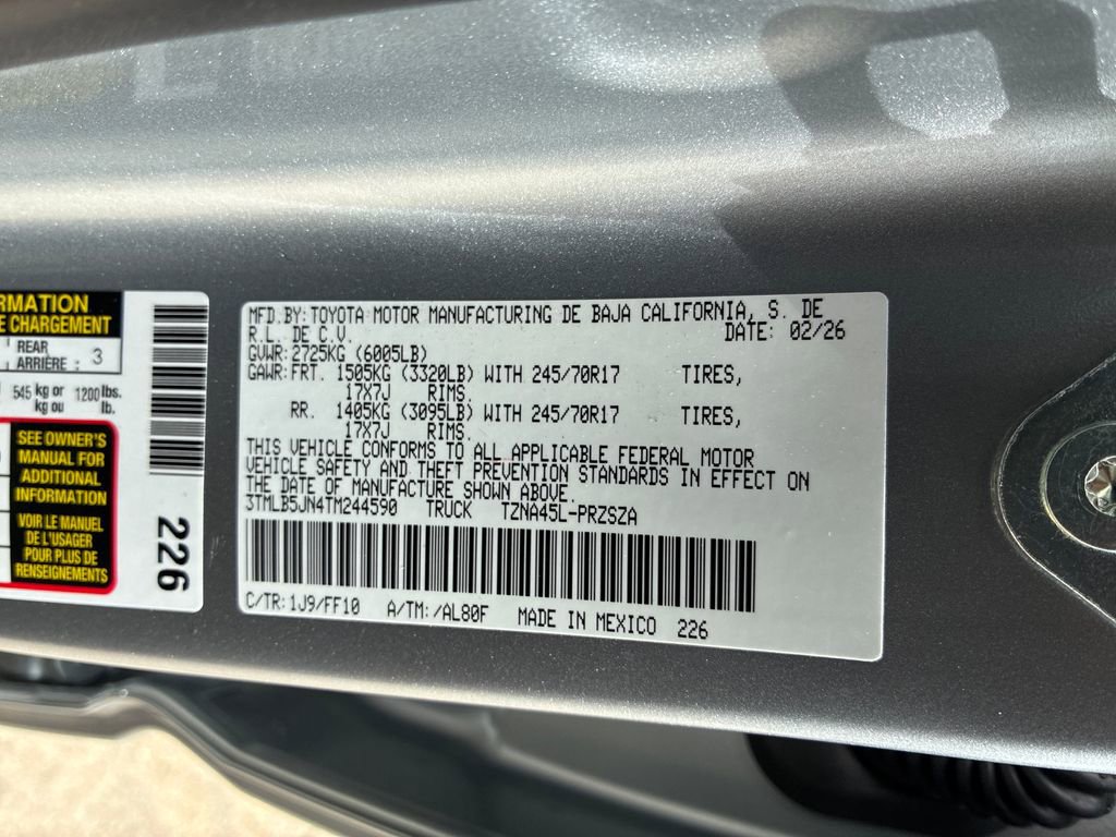 New 2026 Toyota Tacoma SR5 image 48